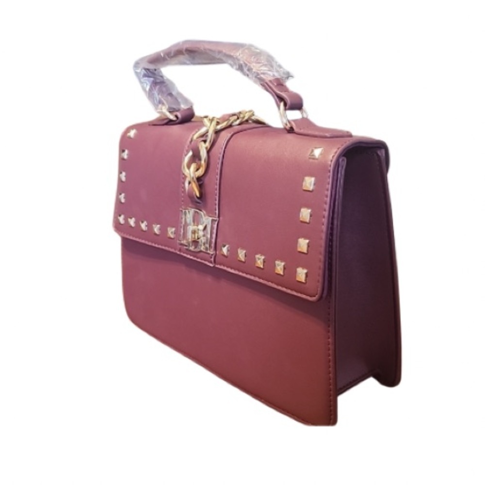 Badgley Mischka Purple Studded Women's Bag - Picture 2 of 5